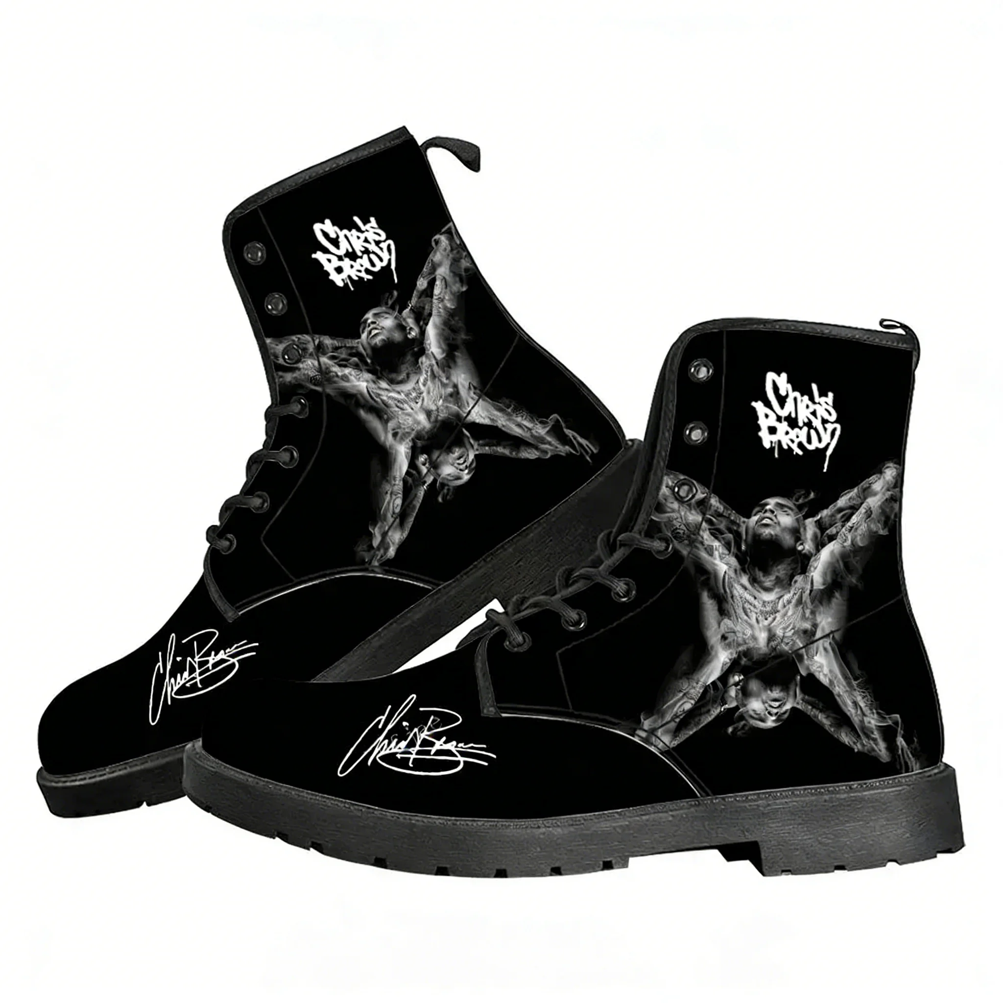 Women'S Fashion Hiking Boots - 크리스 브라운 힙합 랩 록 가수