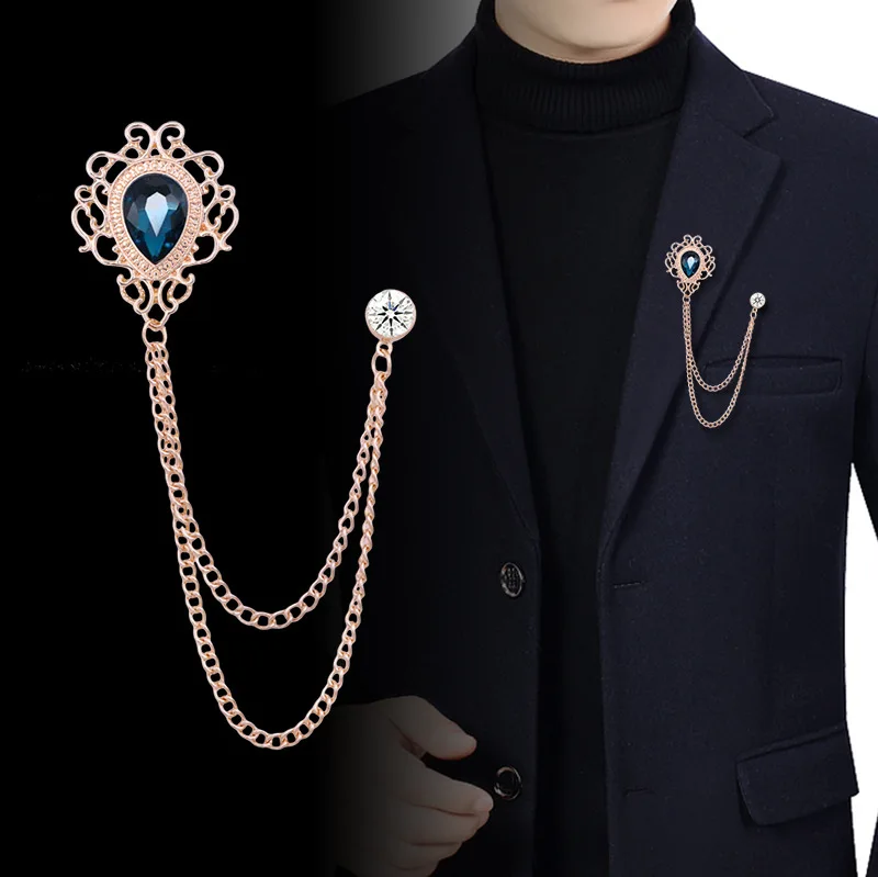 Women'S Fashion Suit - 뉴 빈티지 태슬 체인 라인스톤 크리스탈