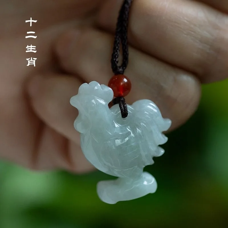 Women Fashion Jewellery - 천연 에메랄드 중국 입체 십이지 펜던트