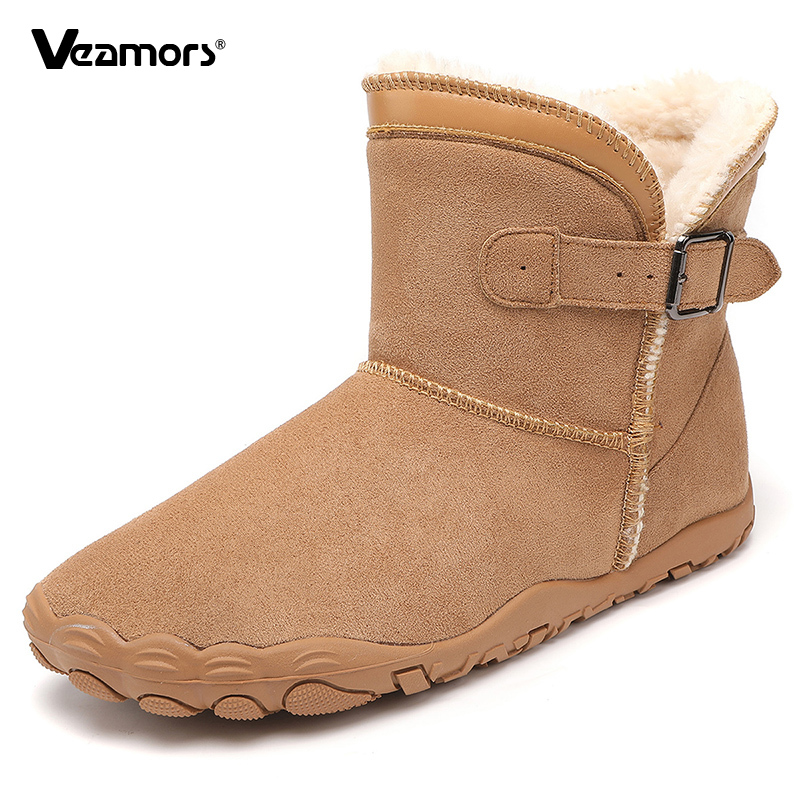 Women'S Fashion Hiking Boots - 플러시 따뜻한 여성용 스노우 부츠 미끄럼