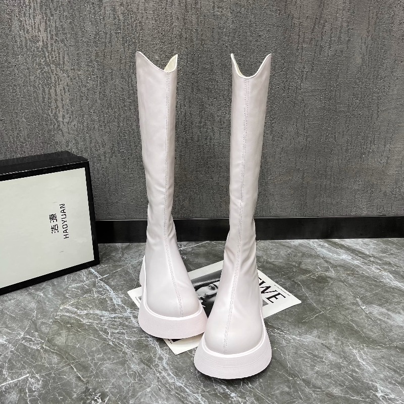 Winter Fashion Women Boots - 여성용 신상 심플 단색 플랫폼 논슬립
