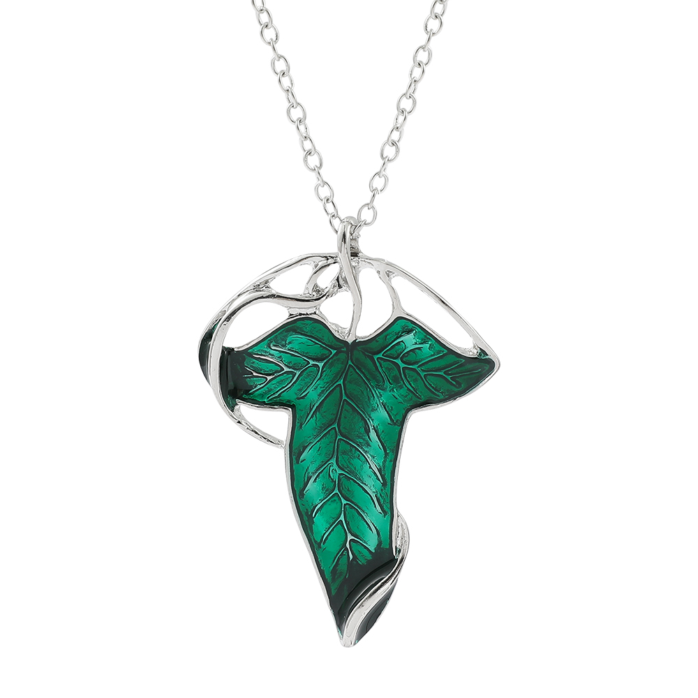 Women Fashion Jewellery - 빈티지 그린 리프 펜던트 목걸이 여성을