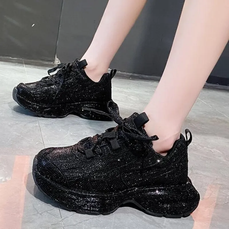 Women'S Fashion Running Shoes - 디자이너 여성 블링 운동화 Chunky sneakers