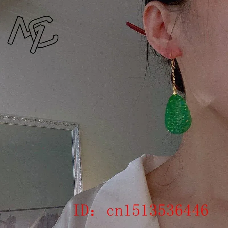 925 실버 천연 녹색 옥 할로우 아웃 DIY 귀걸이, - Women Fashion Jewellery 리뷰 및 가격
