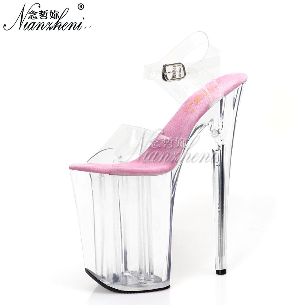 섹시 패션 투명 9인치 하이힐 23cm 샌들 이국적인  - Women Fashion Show 리뷰 및 가격