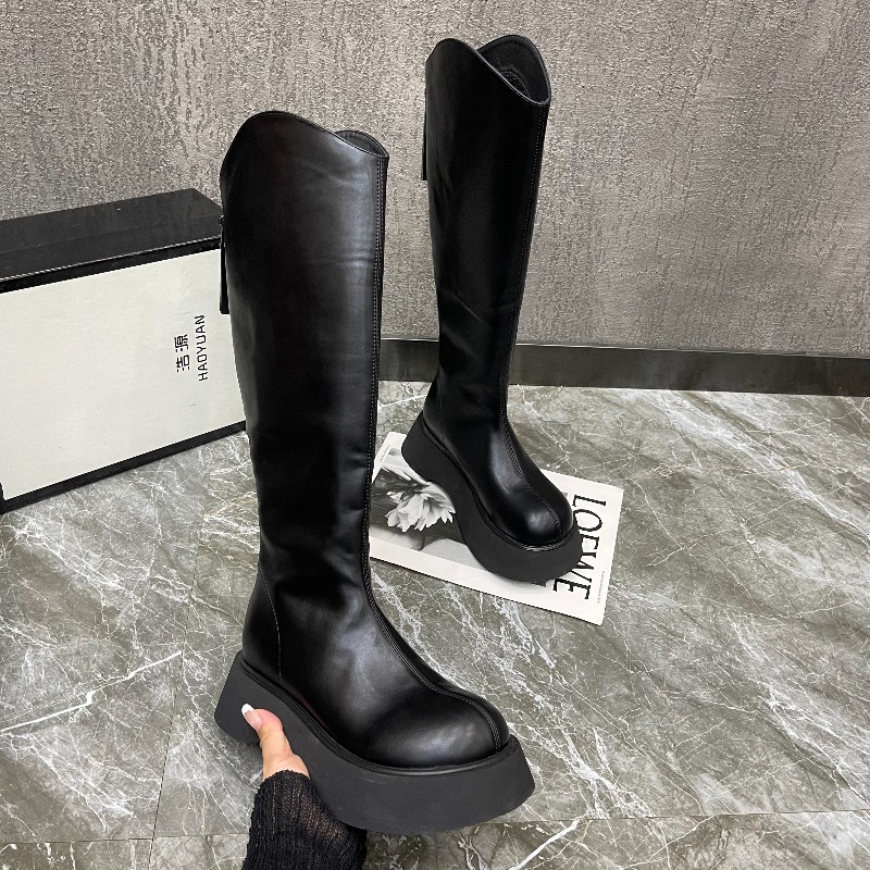 여성용 신상 심플 단색 플랫폼 논슬립 하이 부츠 가을  - Winter Fashion Women Boots 리뷰 및 가격