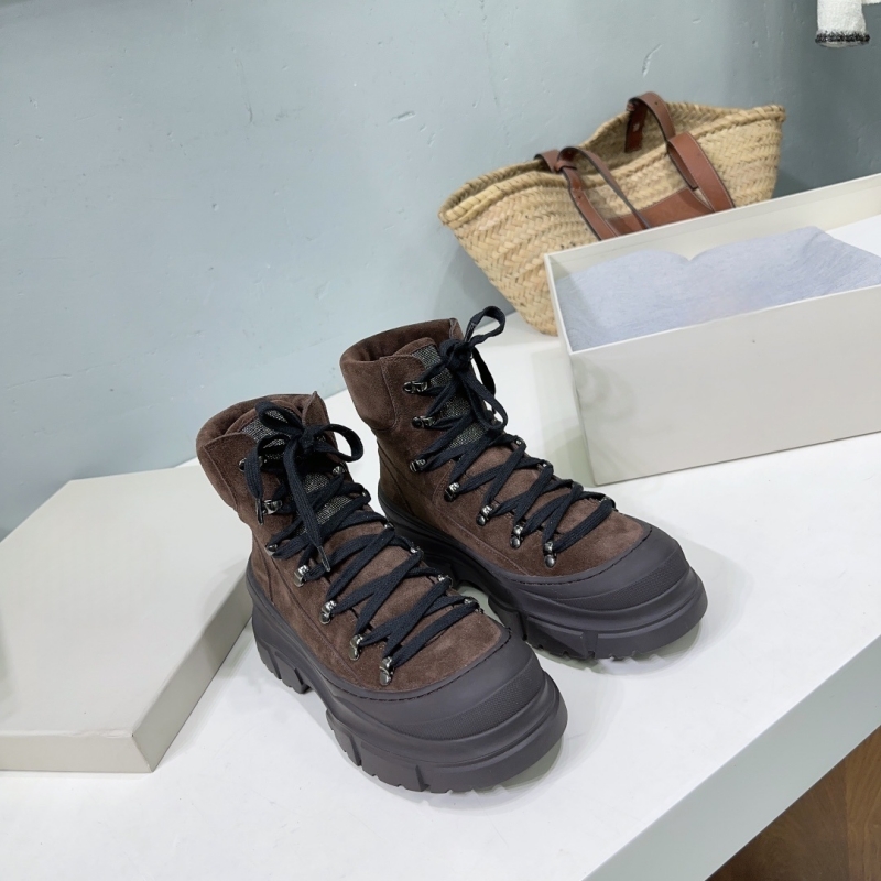 가을 겨울 신상 진짜 가죽 마테 밑창 두꺼운 굽 둥근  - Women'S Fashion Hiking Boots 리뷰 및 가격
