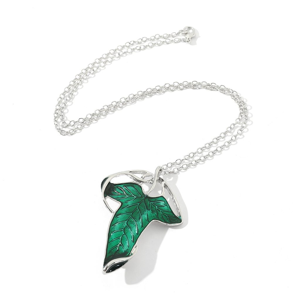 빈티지 그린 리프 펜던트 목걸이 여성을 위한 절묘한 엘 - Women Fashion Jewellery 리뷰 및 가격