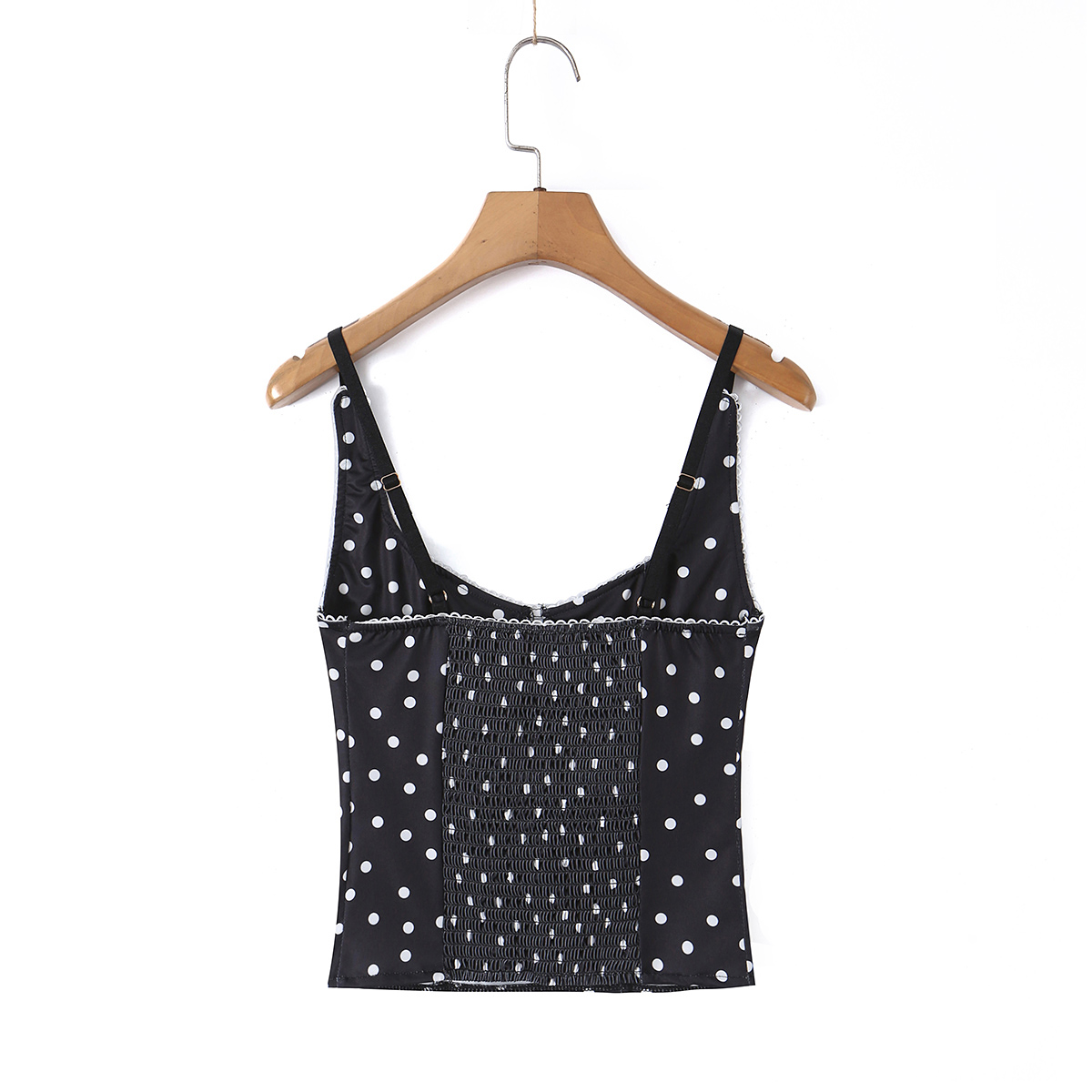 블랙 폴카 도트 코르셋 캐미탑 여성용 레이스 트림 스파 - Lace Trim Cami 리뷰 및 가격