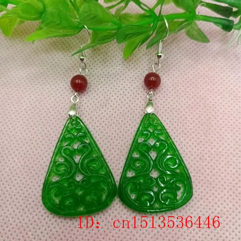 925 실버 천연 녹색 옥 중공 DIY 피닉스 귀걸이  - Women Fashion Jewellery 리뷰 및 가격
