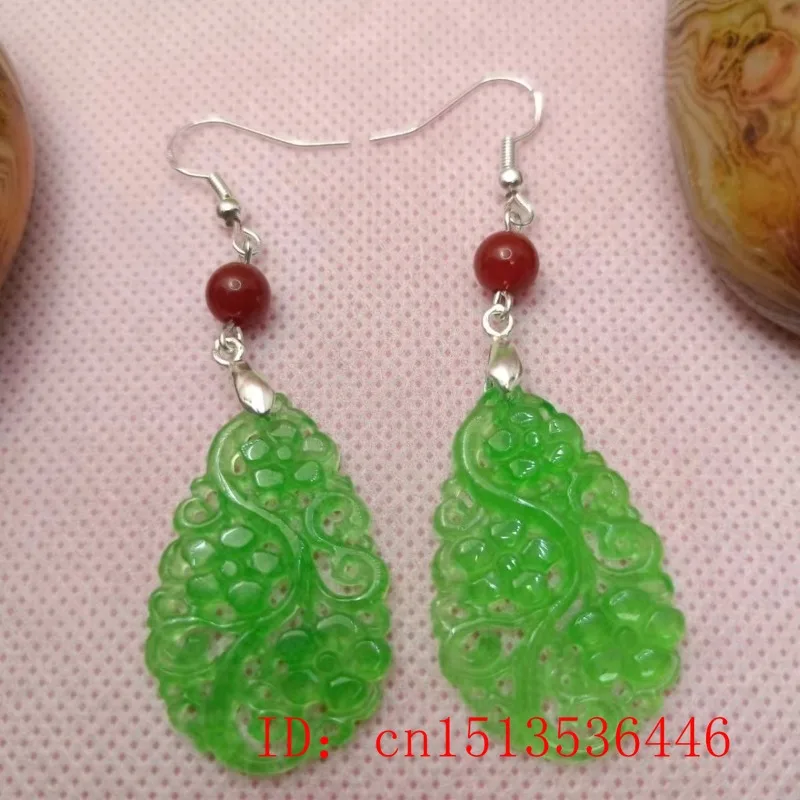 925 실버 천연 녹색 옥 중공 DIY 피닉스 귀걸이  - Women Fashion Jewellery 리뷰 및 가격
