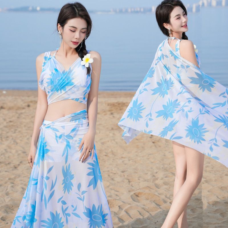 새로운 패션 트라이앵글 비키니 3종 수영복 여성 쉬폰  - Women'S Fashion Suit 리뷰 및 가격