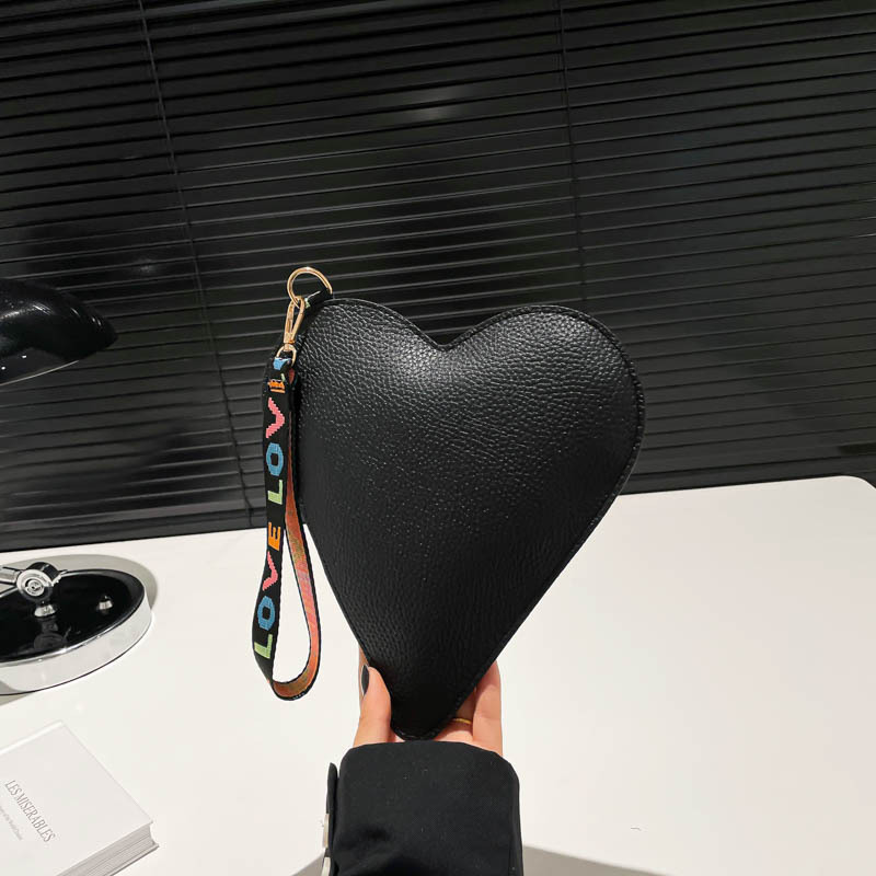귀여운 하트 모양 동전 지갑 한국 패션 순수 컬러 PU - Coin Purse Women 리뷰 및 가격